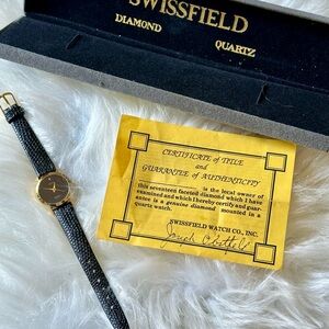 Women's Black and Gold Watch